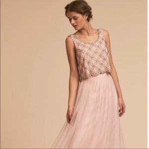 NWT BHLDN Milo Blush beaded top XL